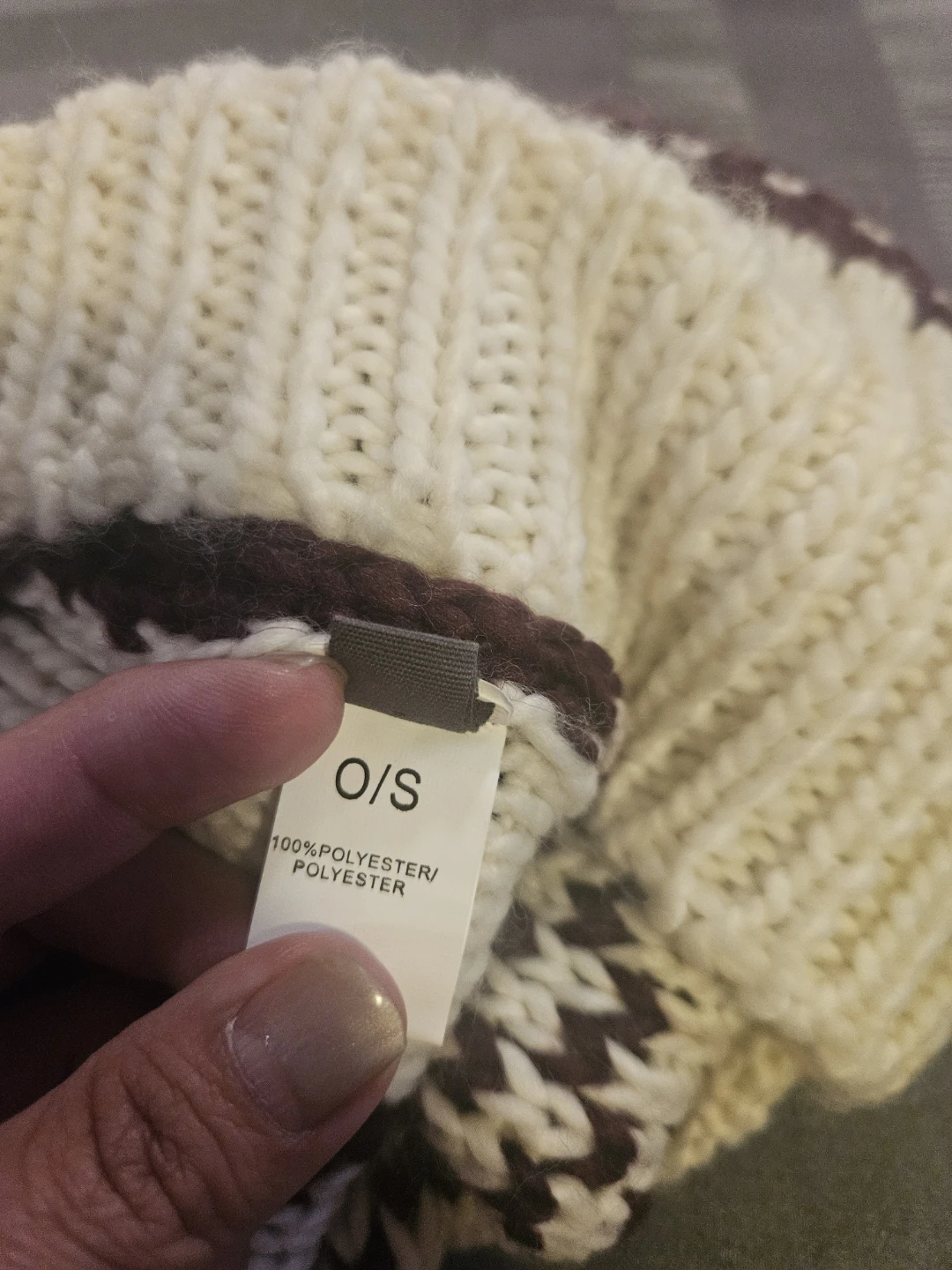 🥕Knit Beanie with Snowflake Design - photo 3
