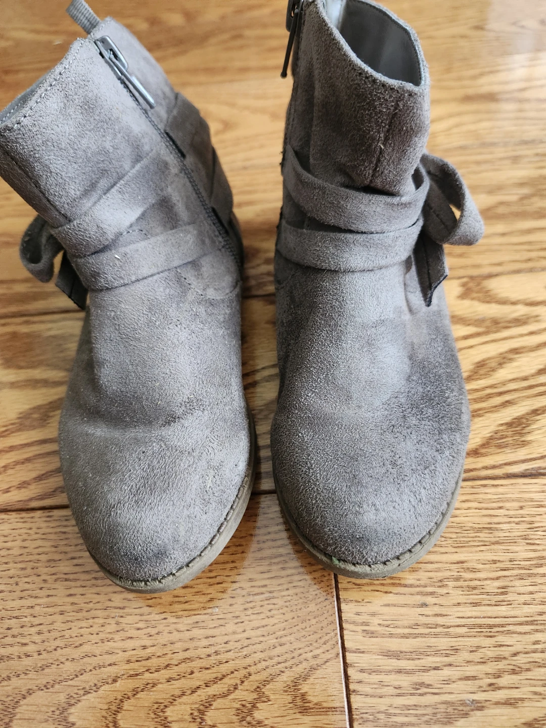 Girls' Grey Ankle Boots Size 10 - photo 2