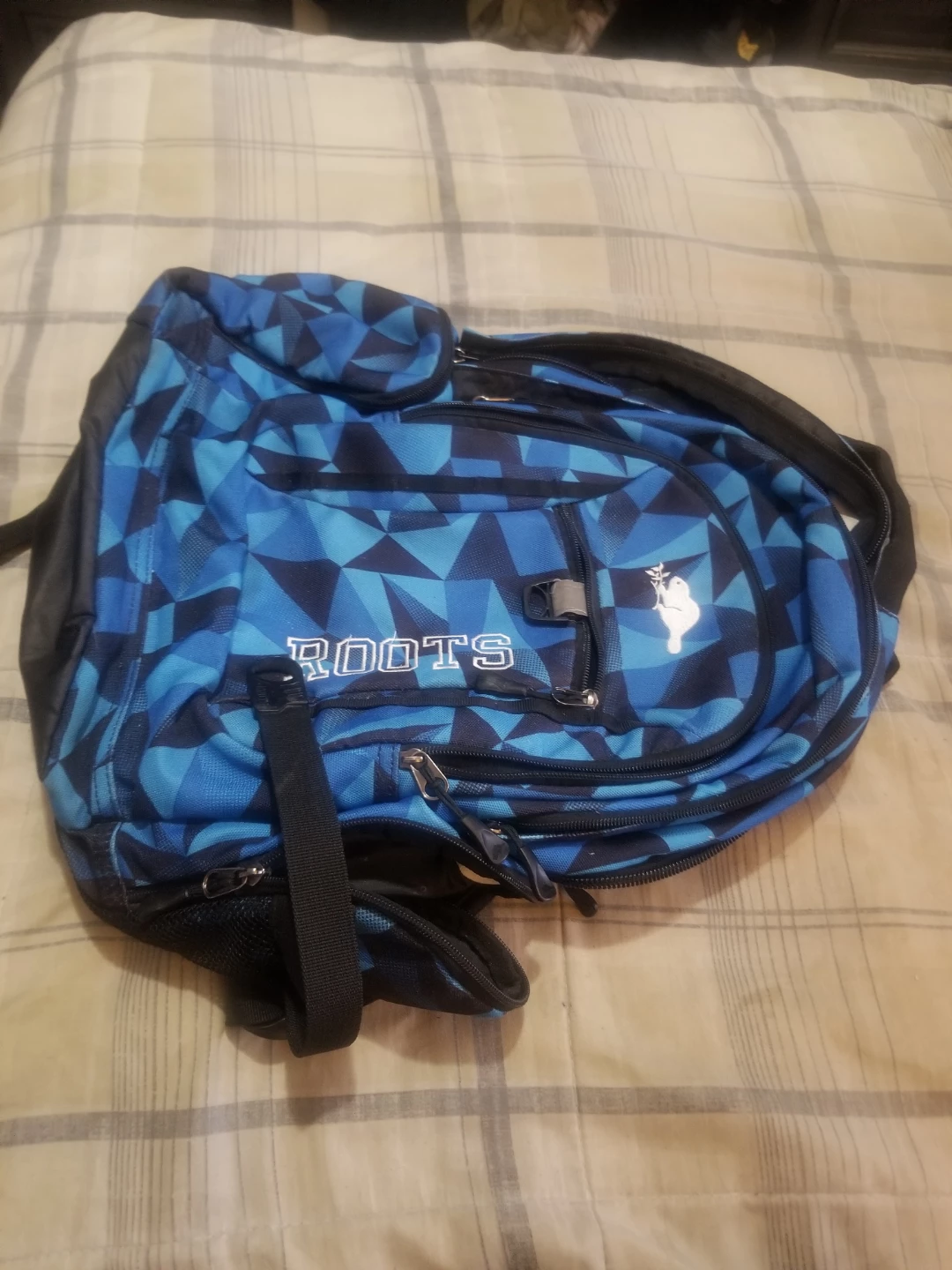 Roots Backpack - Blue Geometric Pattern - photo 2