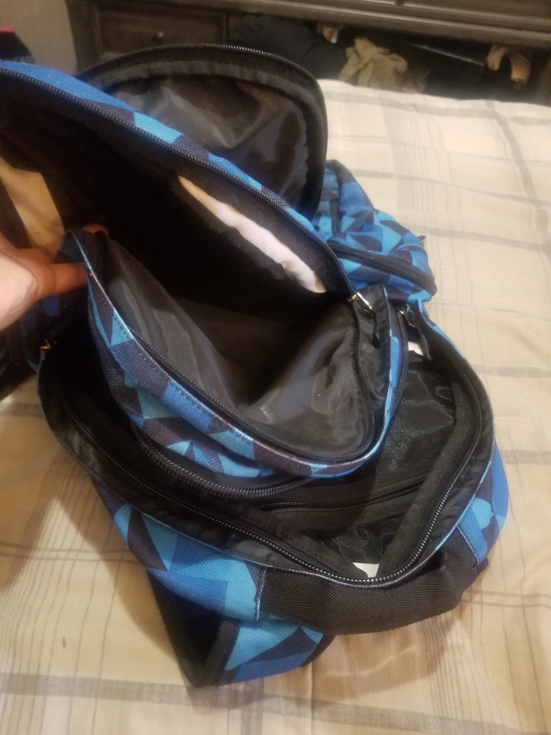 Roots Backpack - Blue Geometric Pattern - photo 3