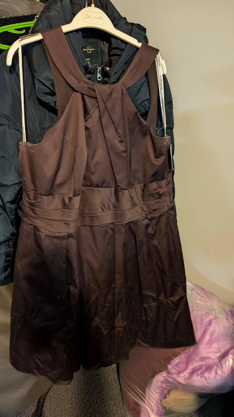 David's Bridal Brown cotton Dress Size 20