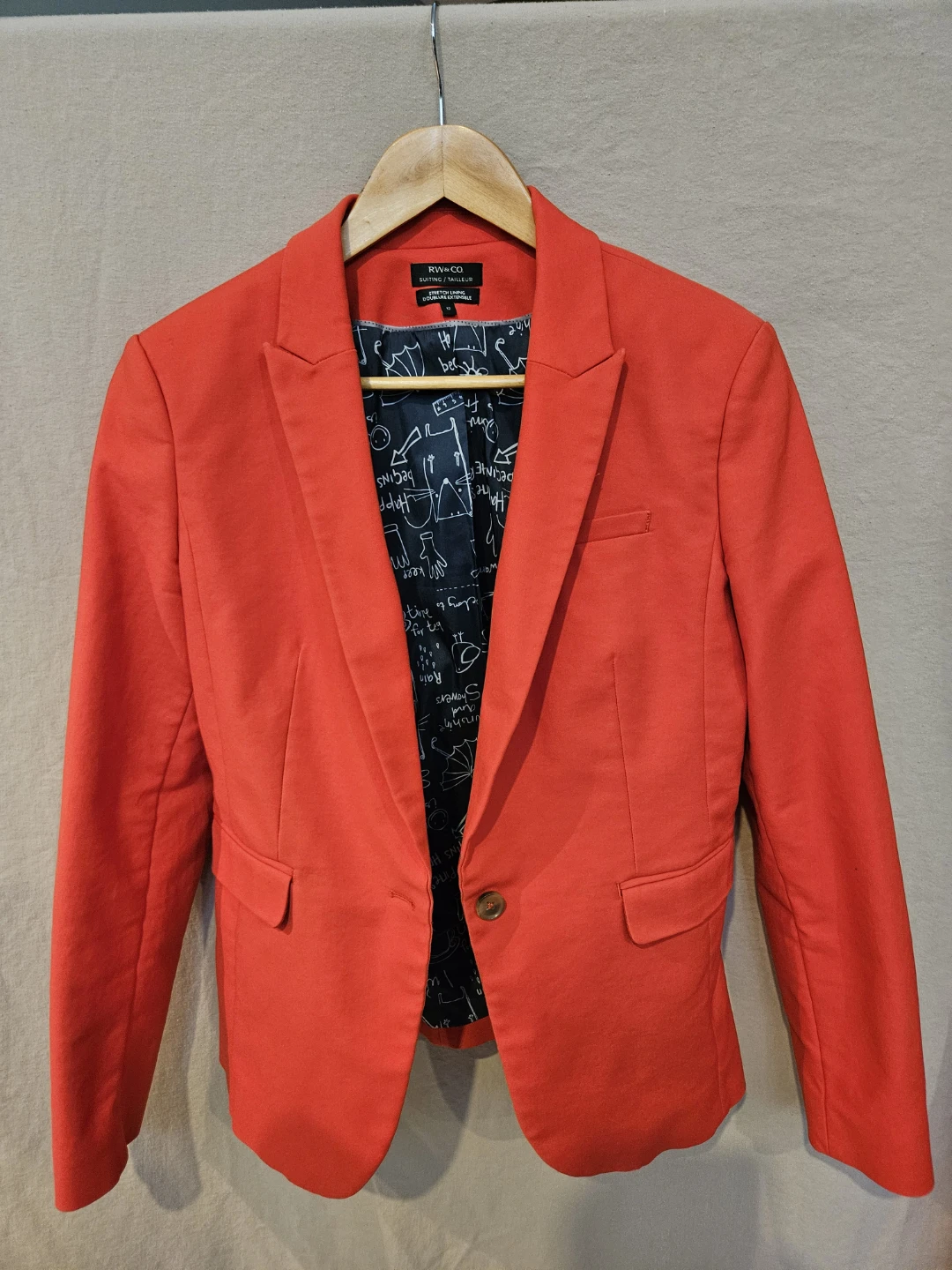 RW & CO. Red Blazer and Pants Suit Set - Size 12 - photo 2