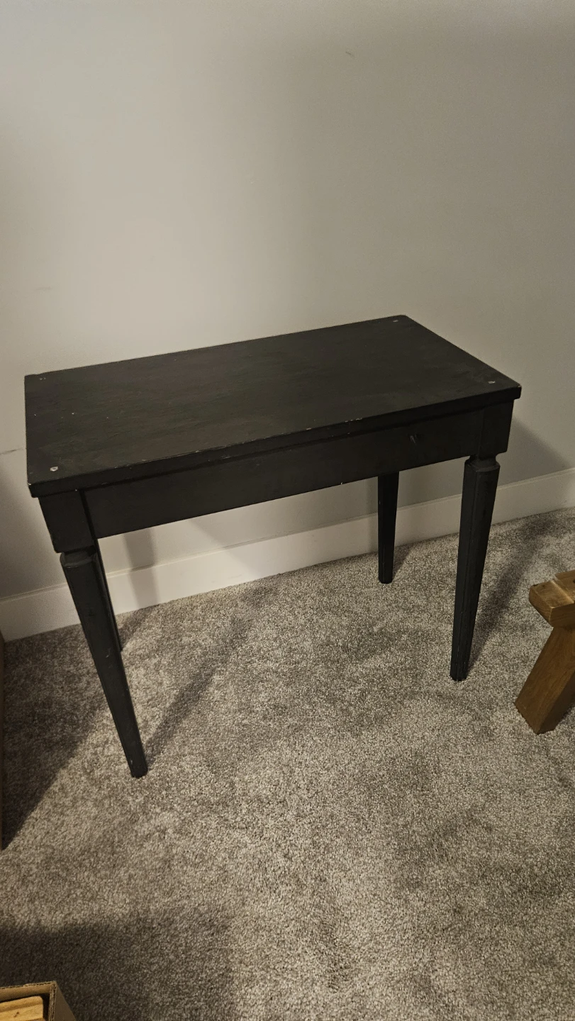Black Wooden Side Table