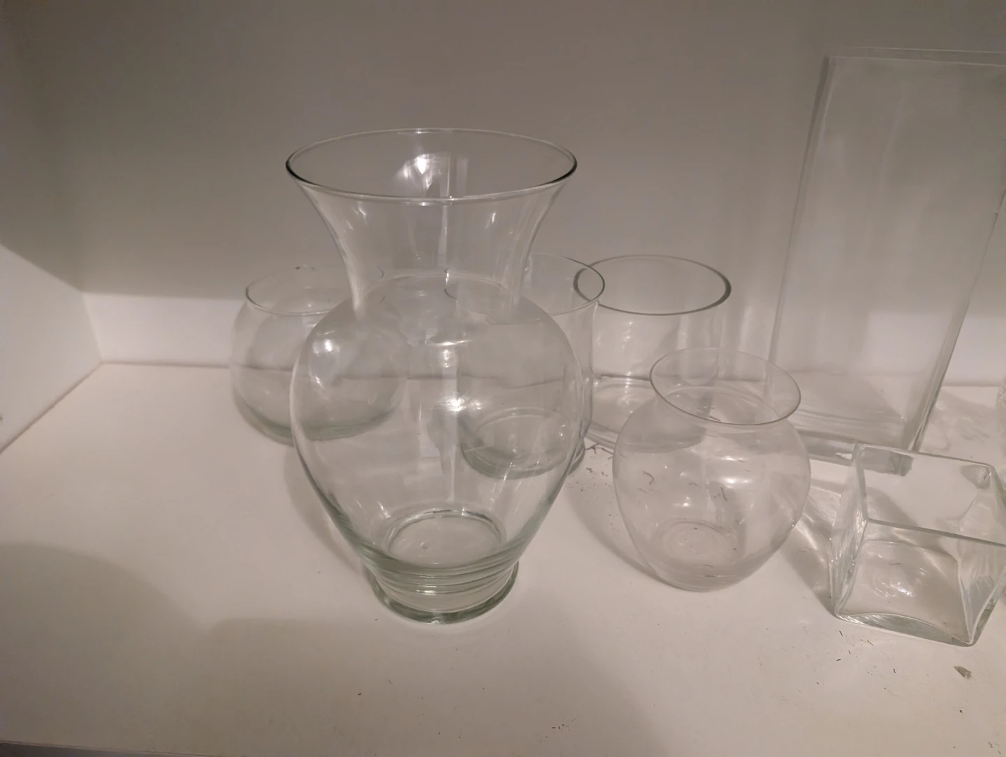 Assorted Clear Glass Vases and Containers - photo 5