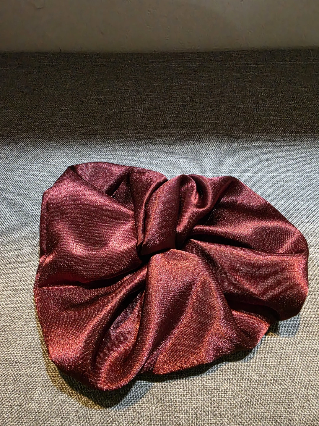 Burgundy Satin Scrunchie (XL)