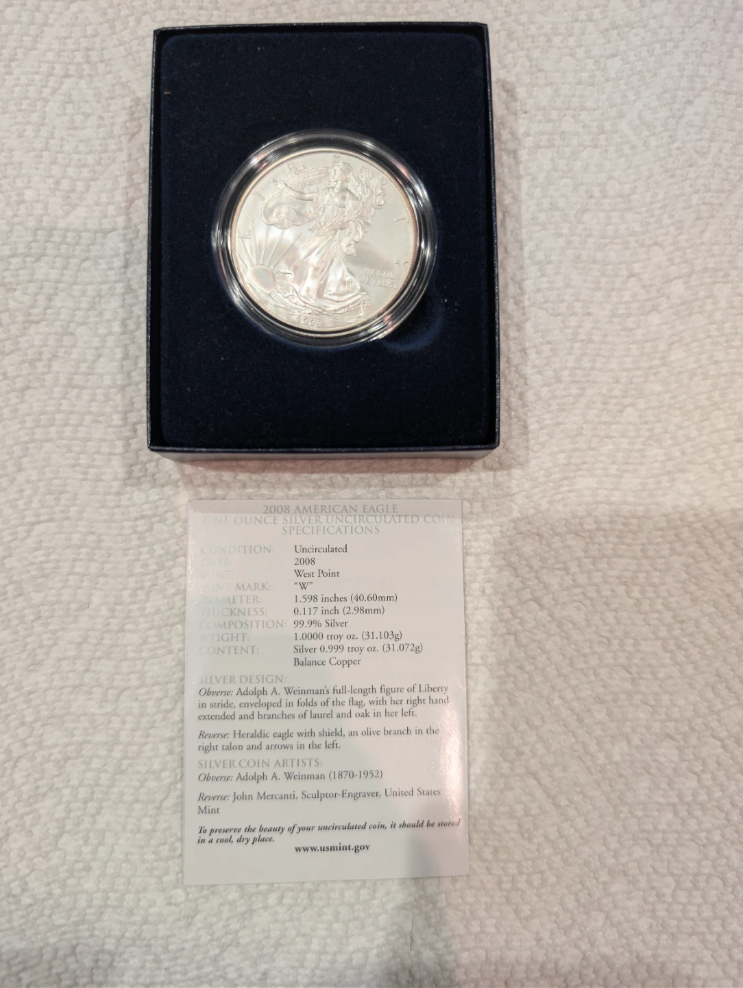 2008 American Eagle One Ounce Silver Uncirculated Coin