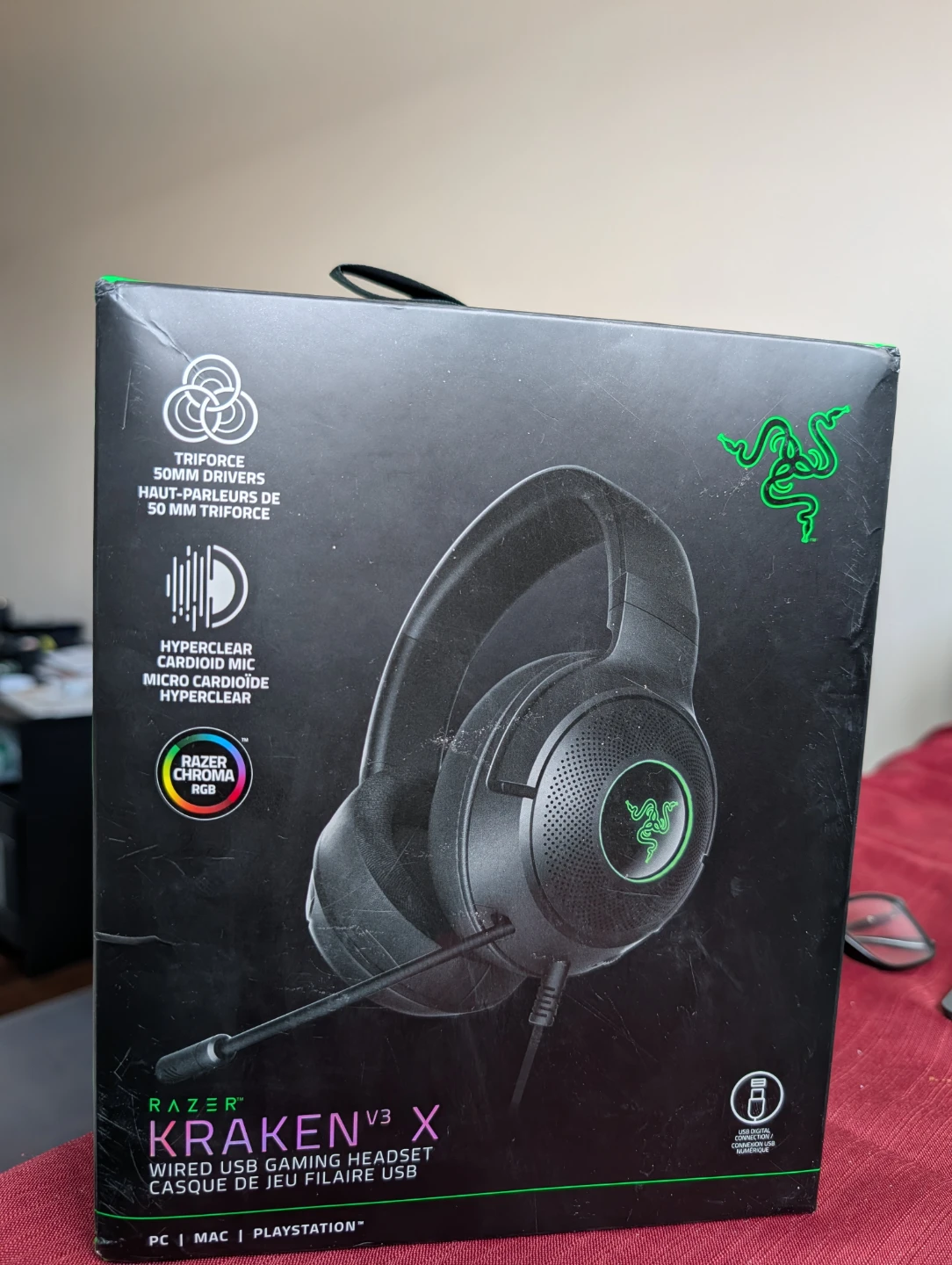 New Razer Kraken V3 X Wired USB Gaming Headset