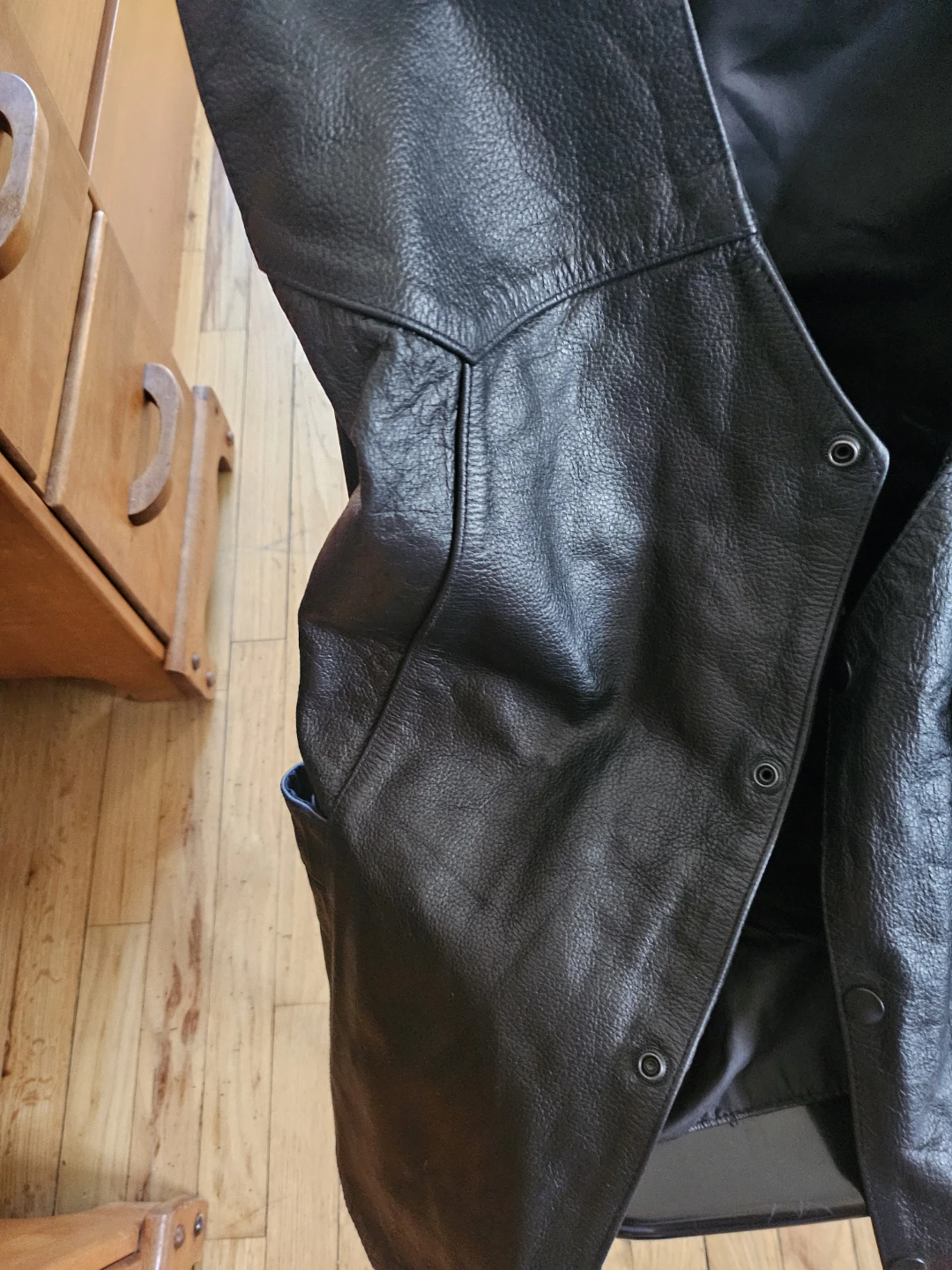 Leather King Black Leather Vest - photo 3