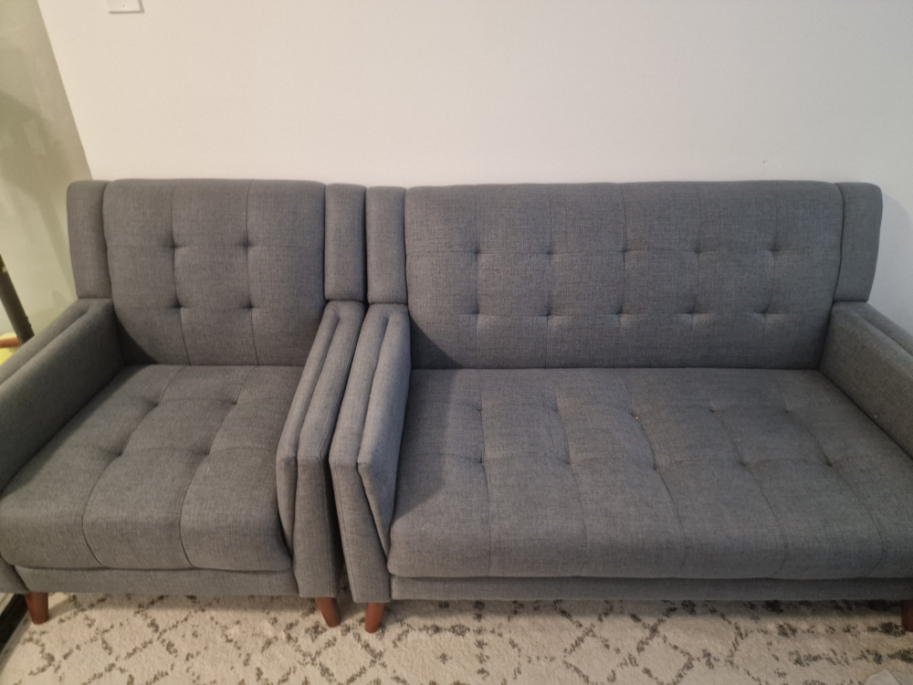 Grey Tufted Sofa