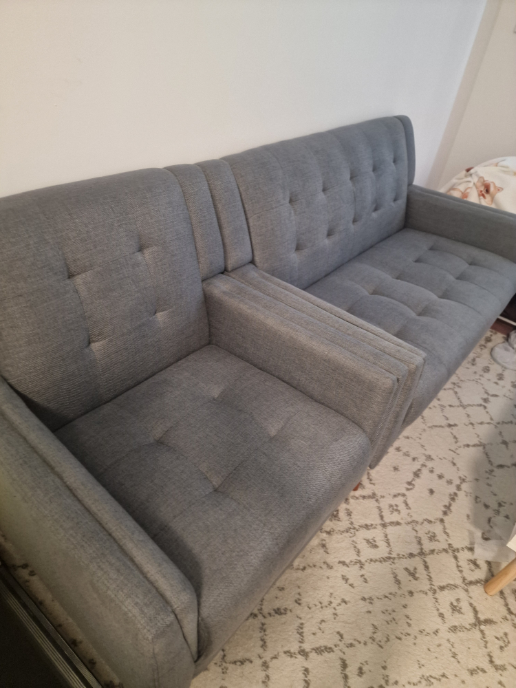 Grey Tufted Sofa - photo 2