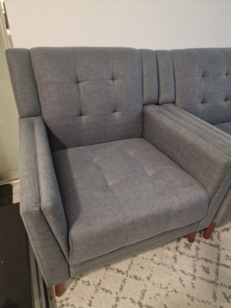 Grey Tufted Sofa - photo 3