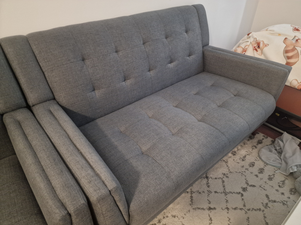 Grey Tufted Sofa - photo 4
