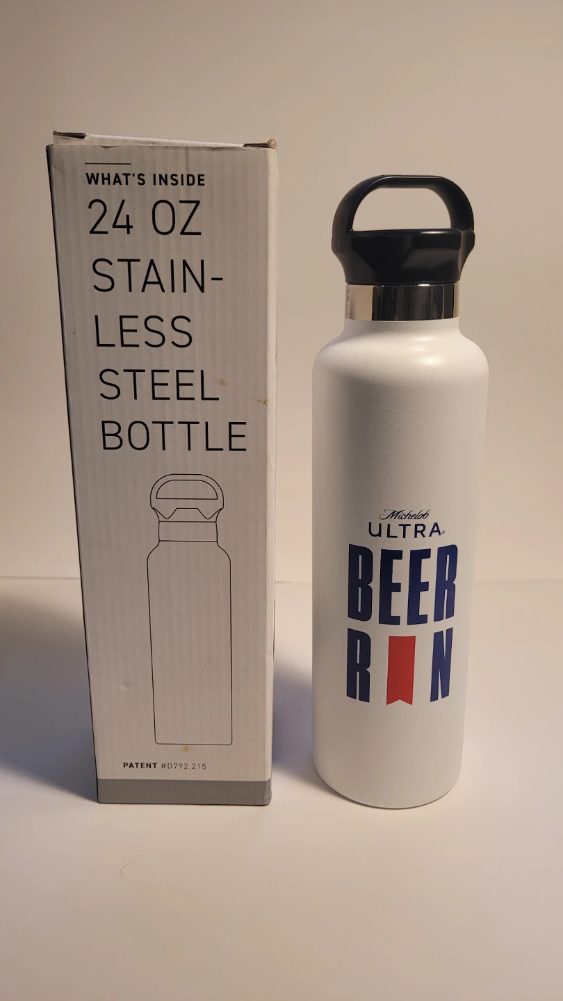 Michelob ULTRA H2OGo Beer Run 24 oz Stainless Steel Water Bottle