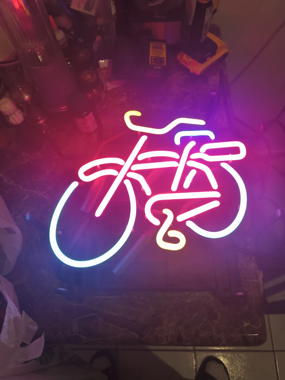 Neon Bicycle Sign - photo 2