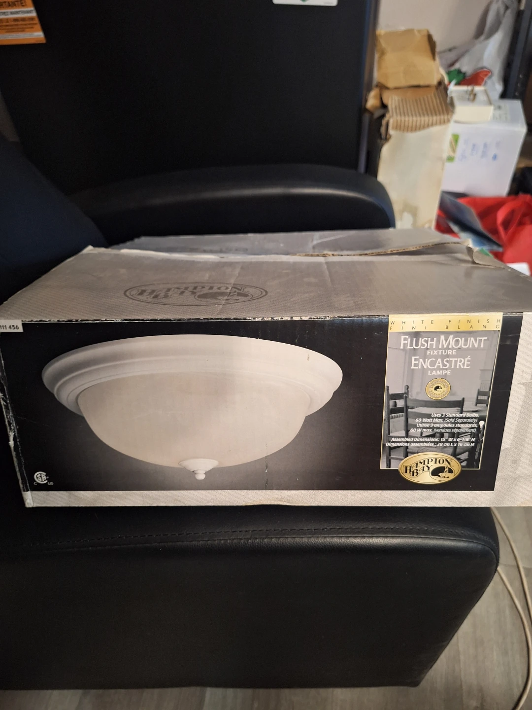 Hampton Bay Flush Mount Light Fixture White Finish