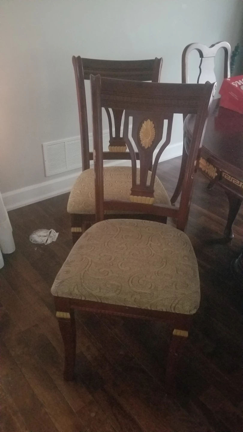 Wooden Dining Chair with Upholstered Seat - photo 2