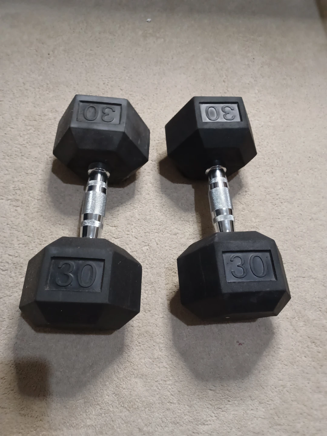 30 lb Hex Dumbbell Pair