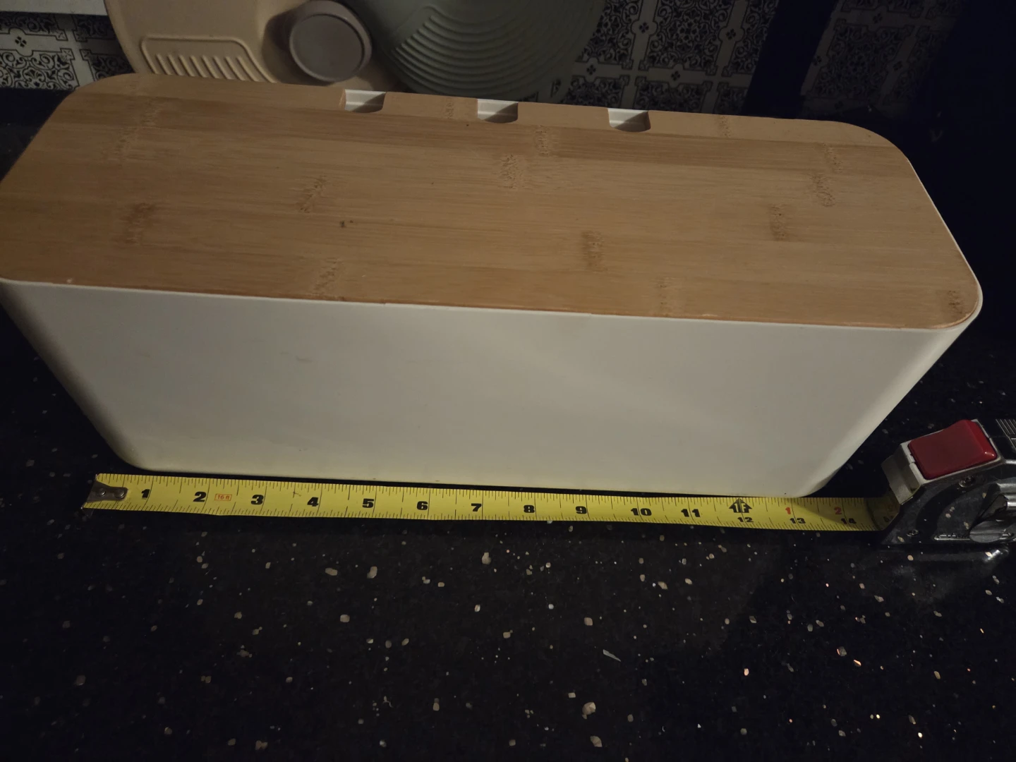 White and Bamboo Cord Organizer Box - photo 3