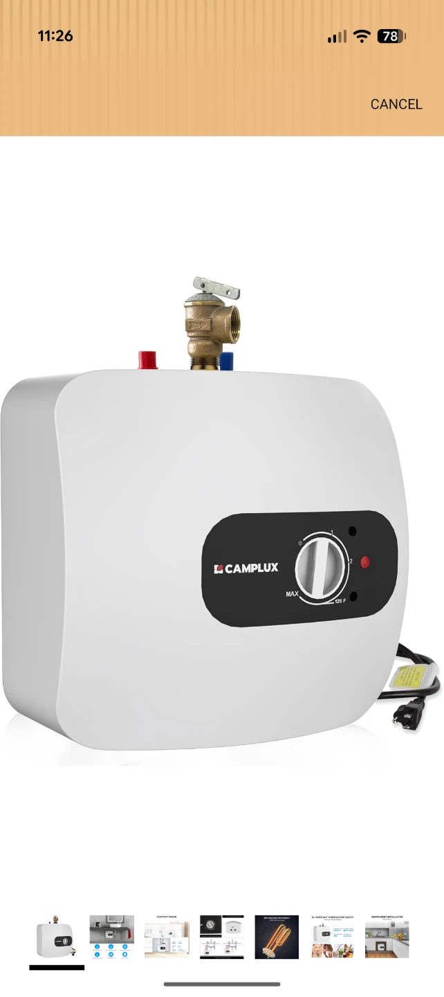 Camplux ME70B Tankless Electric Water Heater