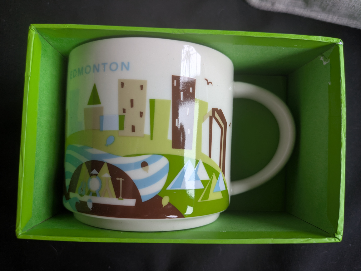 BRAND NEW Collector "Edmonton" Starbucks mug.