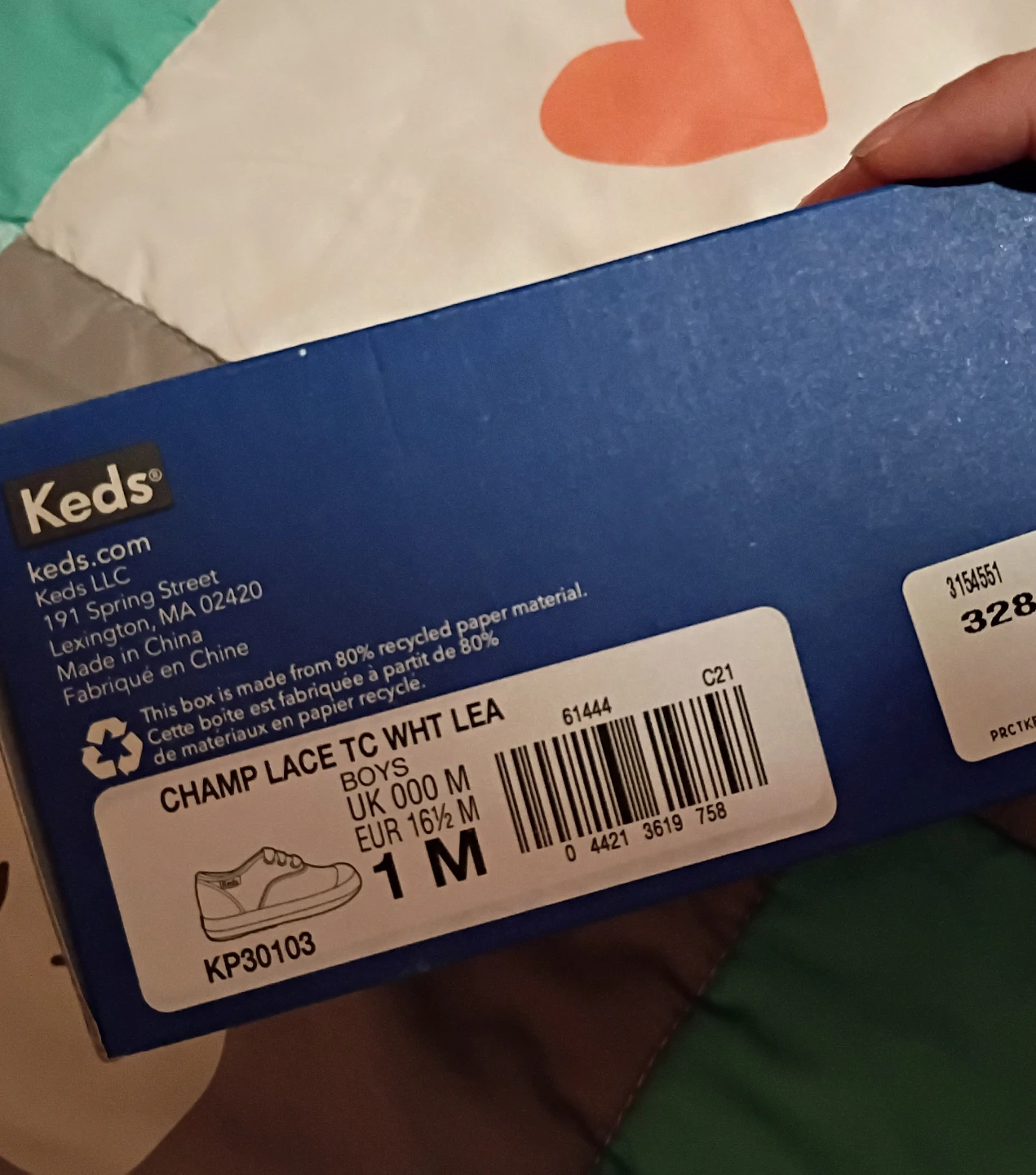 Keds Infant Champion Leather Lace Toe Cap White Shoes - photo 2