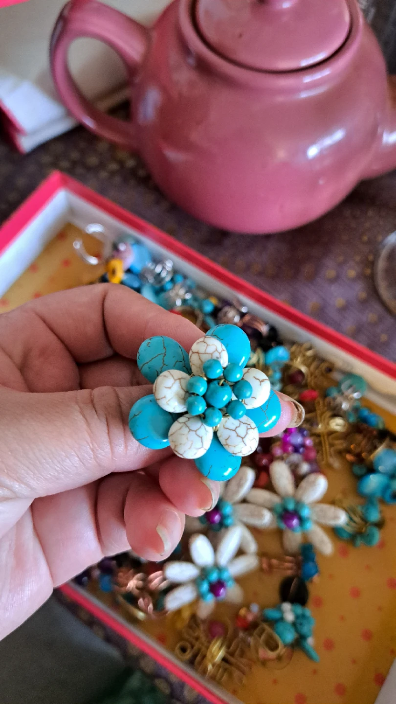 Assorted Beaded Flower Rings - photo 3
