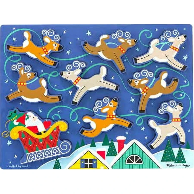 Melissa & Doug Reindeer Chunky Wooden Puzzle (9 pcs) - photo 4