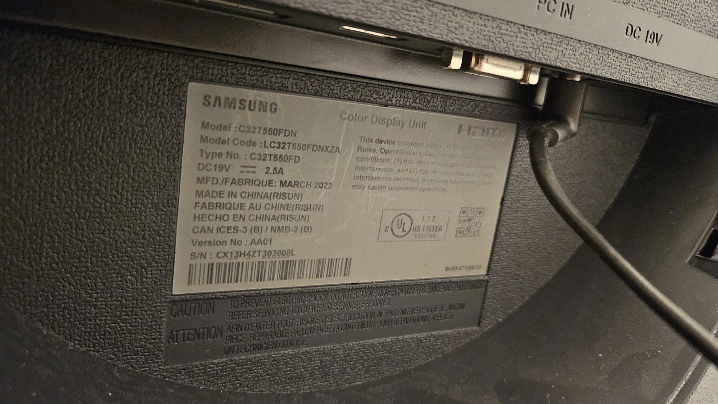 Samsung 32" VA Curved Monitor - LC32T550FDNXZA - photo 2