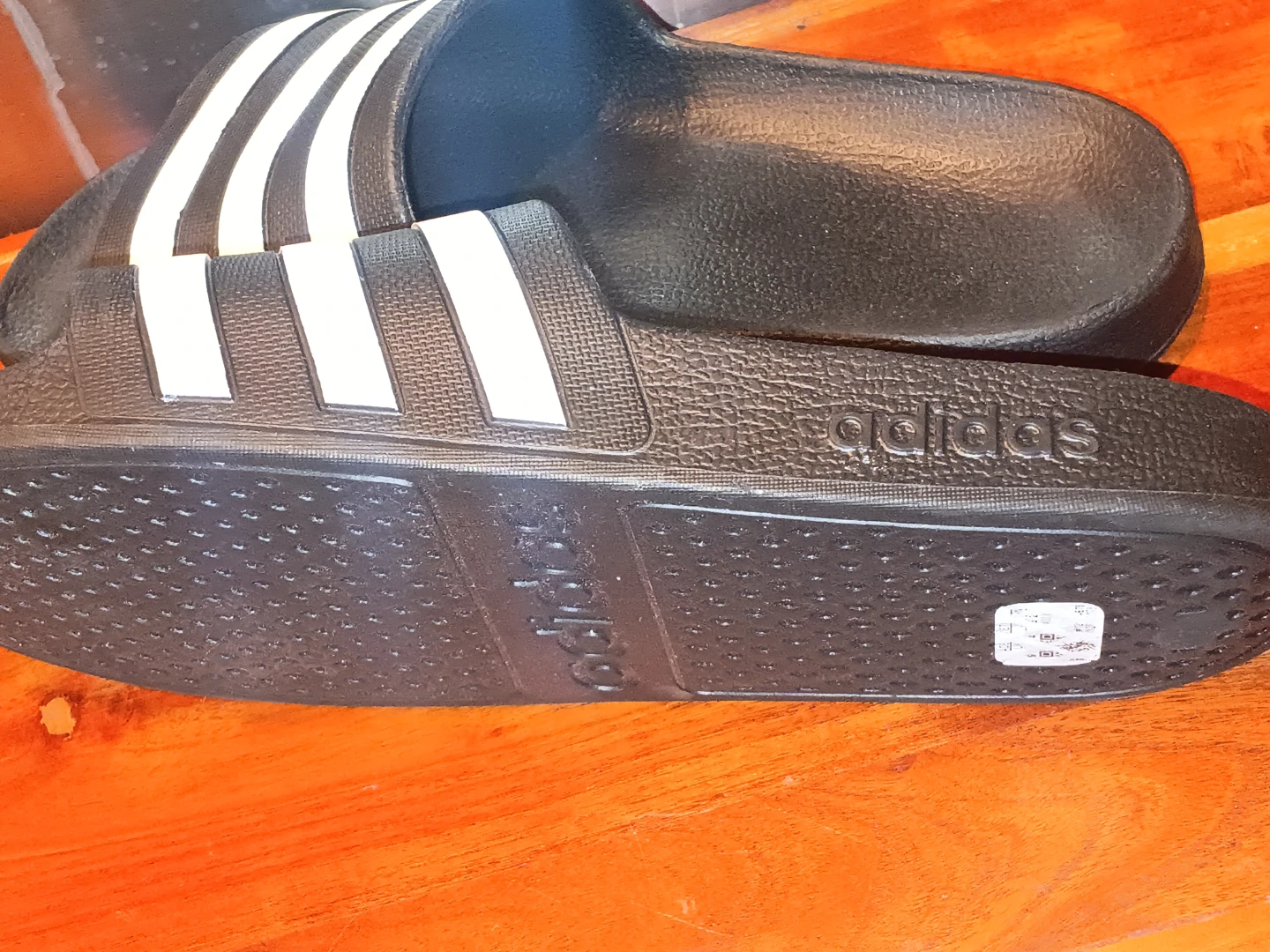 Adidas Adilette Shower Slides - Black/White - photo 3