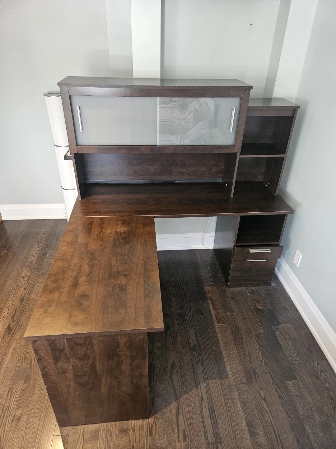 Dayton Collection 65W L-Shaped Desk with Hutch