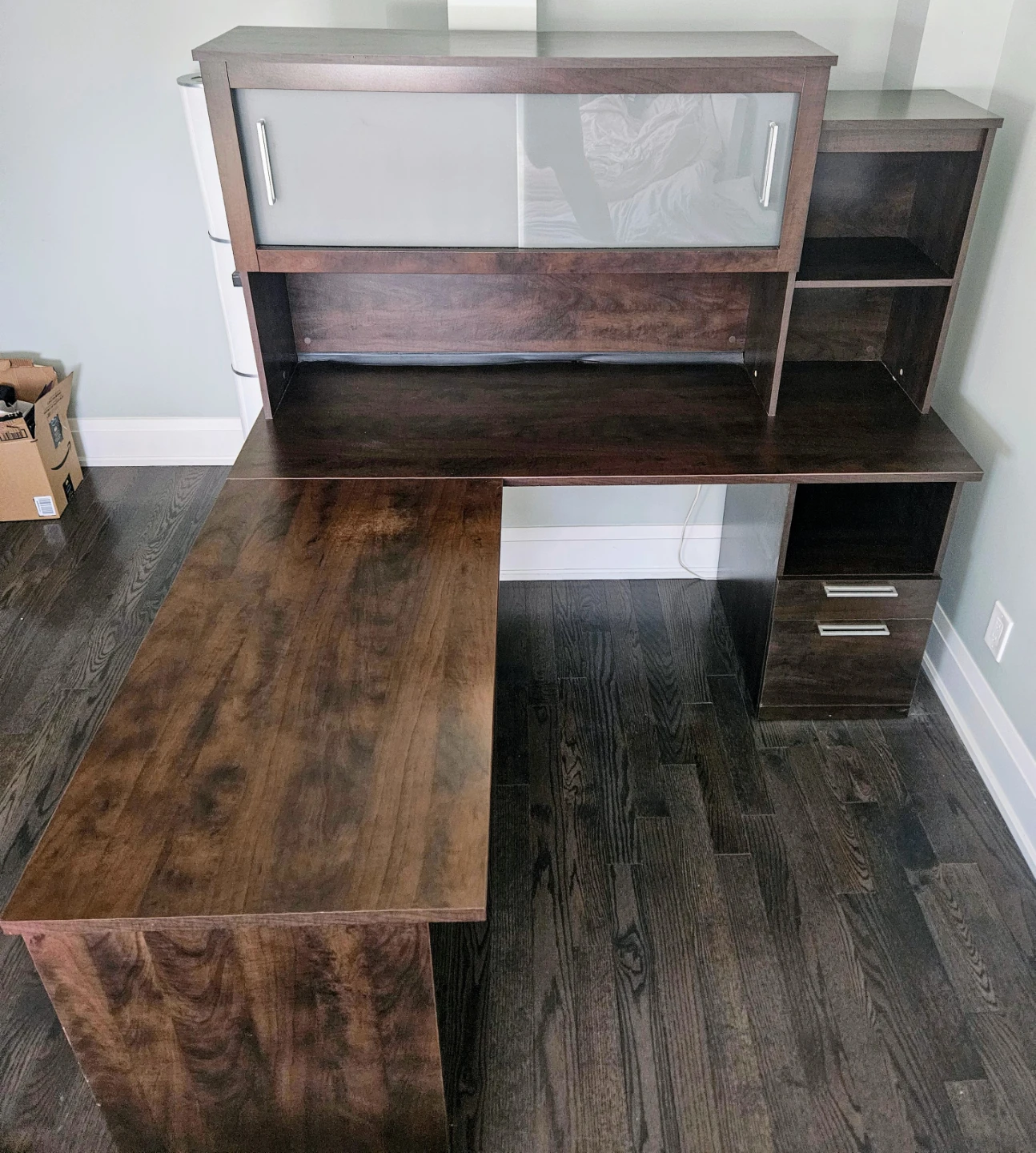 Dayton Collection 65W L-Shaped Desk with Hutch - photo 2