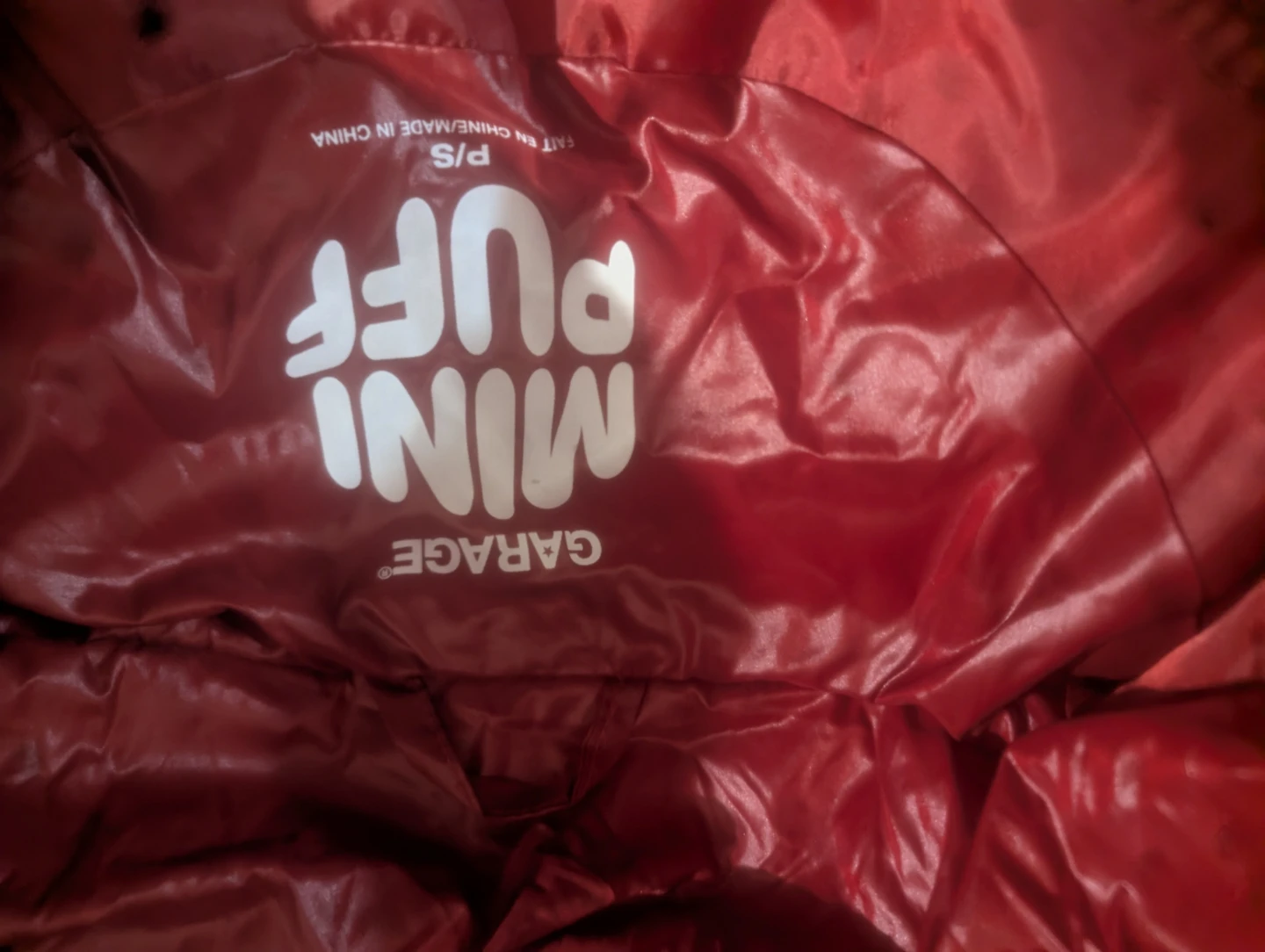 Garage Mini Puff Puffer Jacket - Red - photo 4