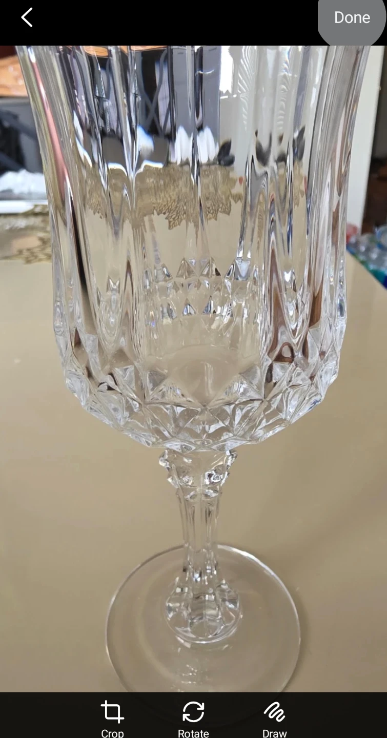 3  Cristal d'Arques 6 3/8" Wine Glasses Lead Crystal Set
