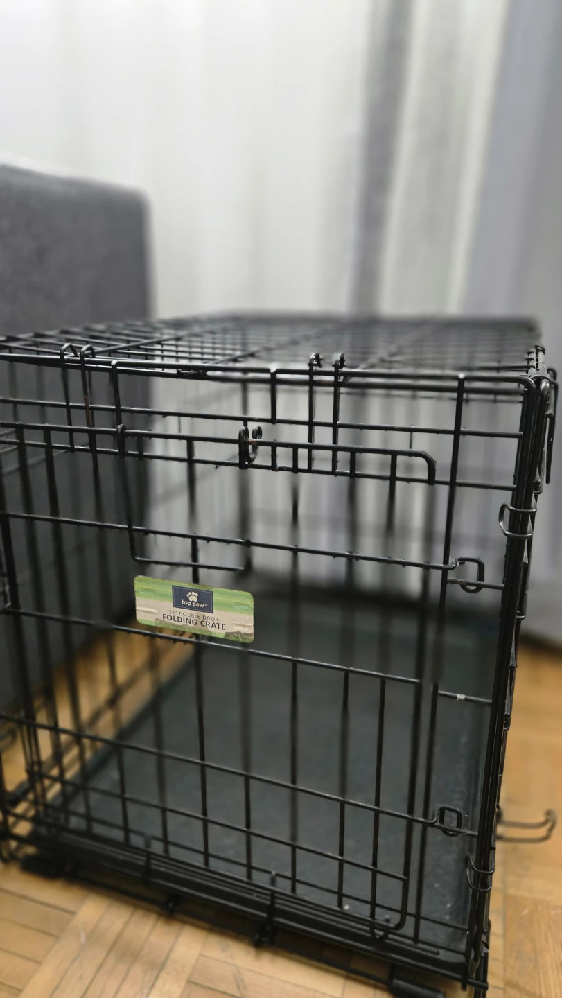 Top Paw 24" Folding Double Door Dog Crate