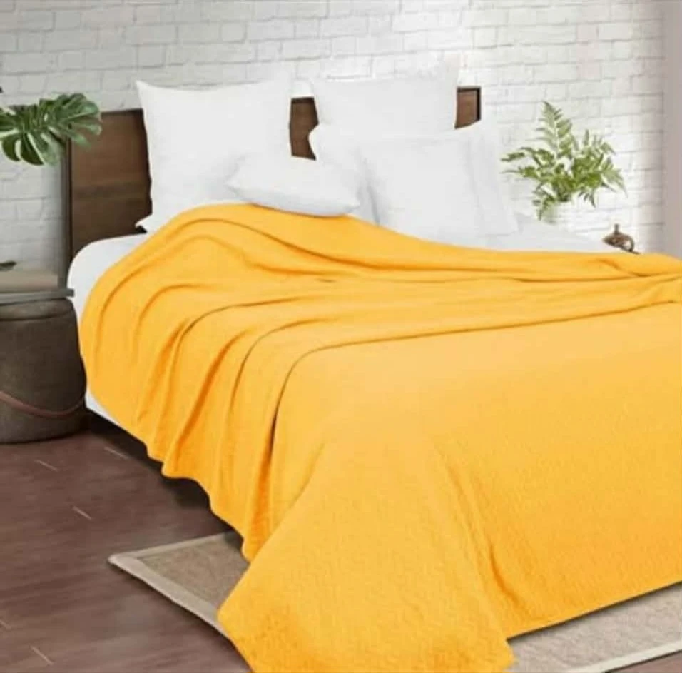 100% Cotton Bed Blanket, Breathable Thermal Blanket King Size,.. - photo 2