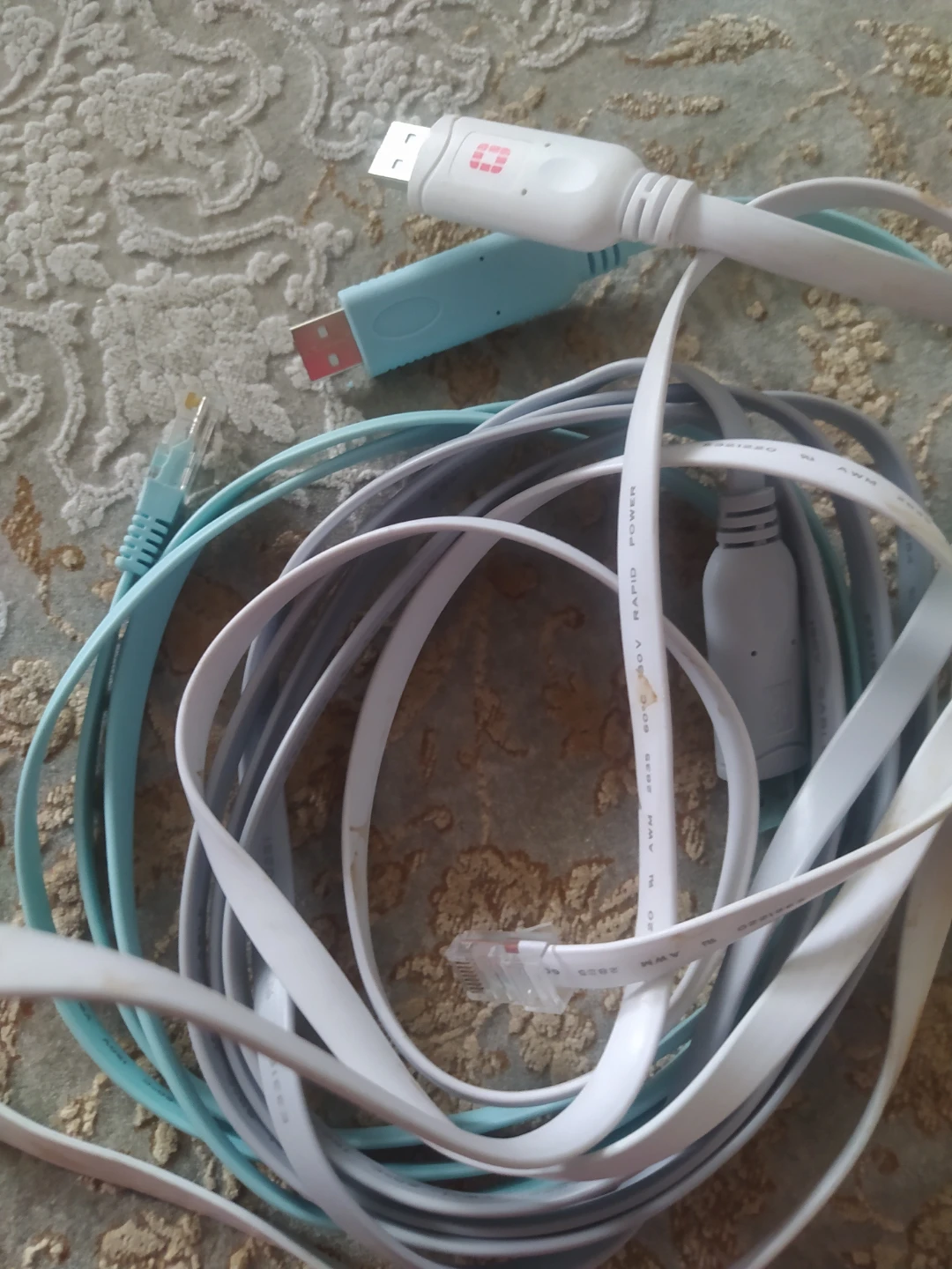 Assorted USB and Ethernet Cables