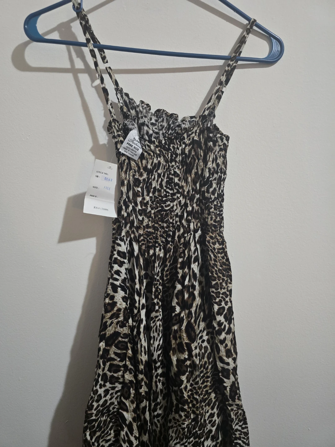 Women's Leopard Print Smocked Sundress - photo 2