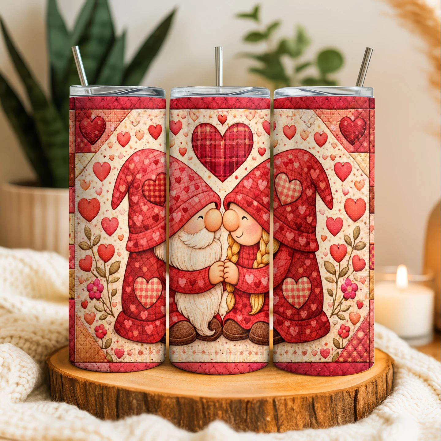 Valentine Gnomes Tumbler