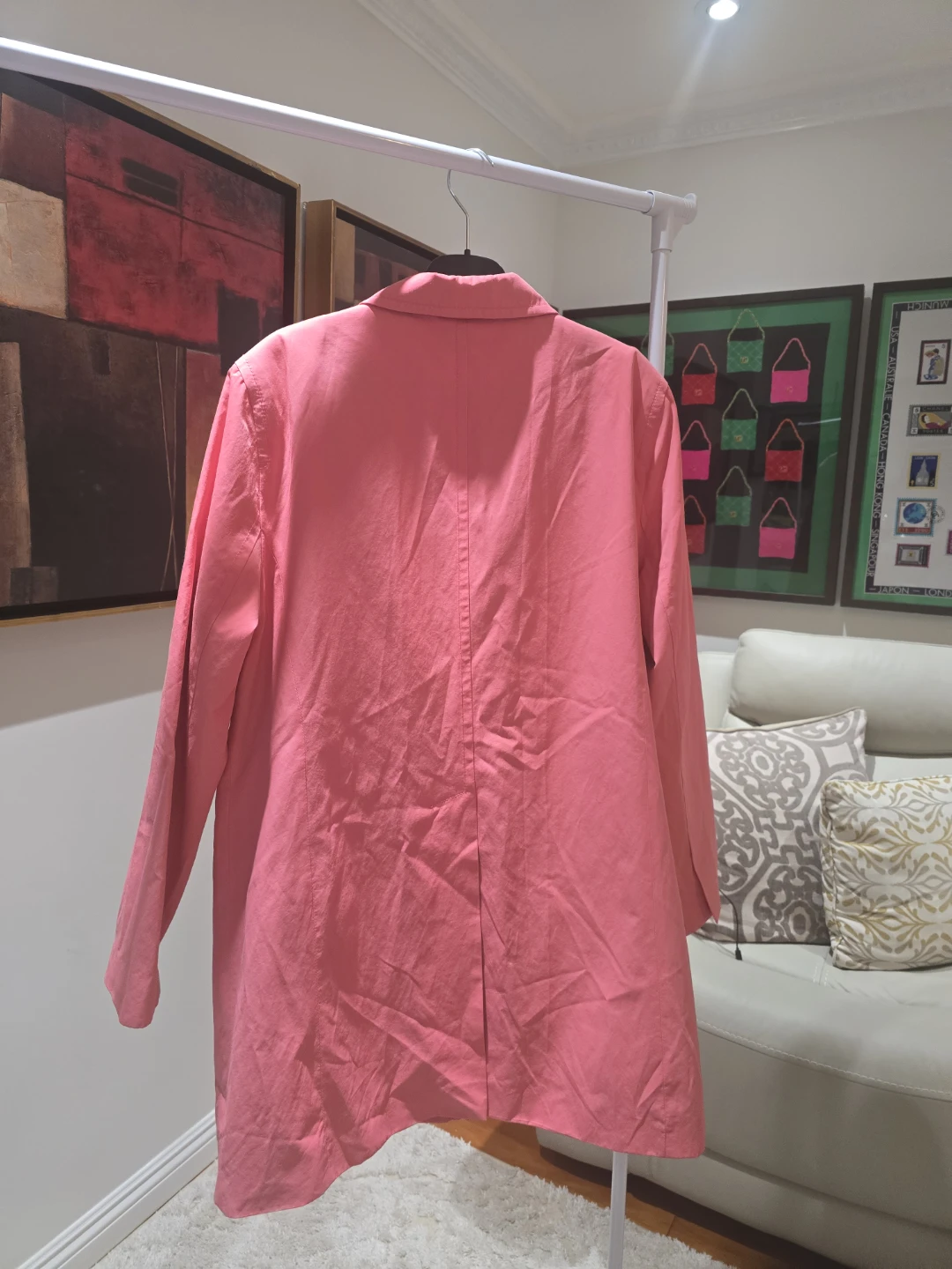 Cleo Women's Pink Trench Coat - photo 3
