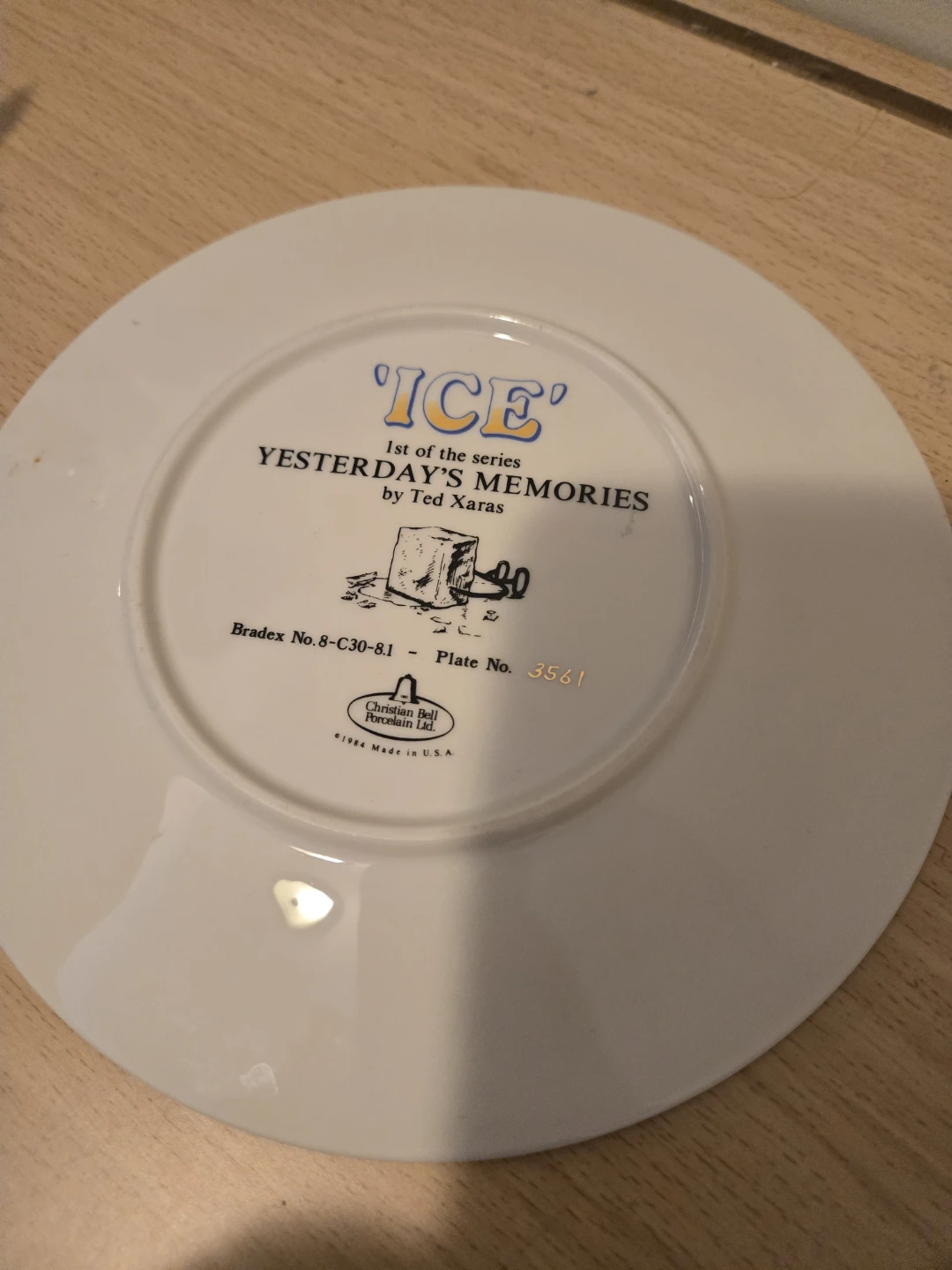 Ted Xaras Yesterday's Memories 'Ice' Collector Plate - photo 2