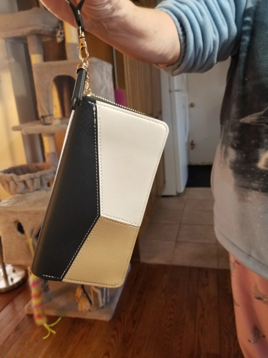 Colourblock Wristlet Clutch Wallet