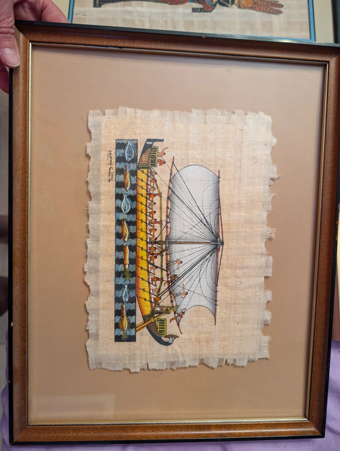Framed Egyptian Papyrus Art Lot - photo 4