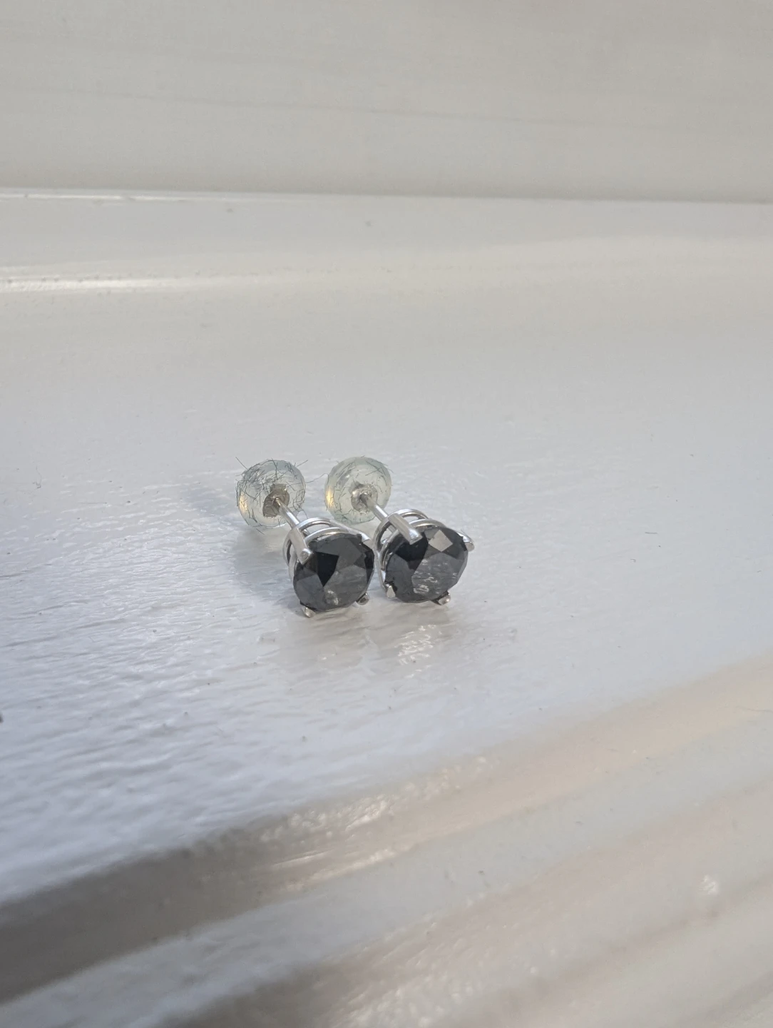 Brand New 14K White Gold Diamond Earrings For Sale - photo 5