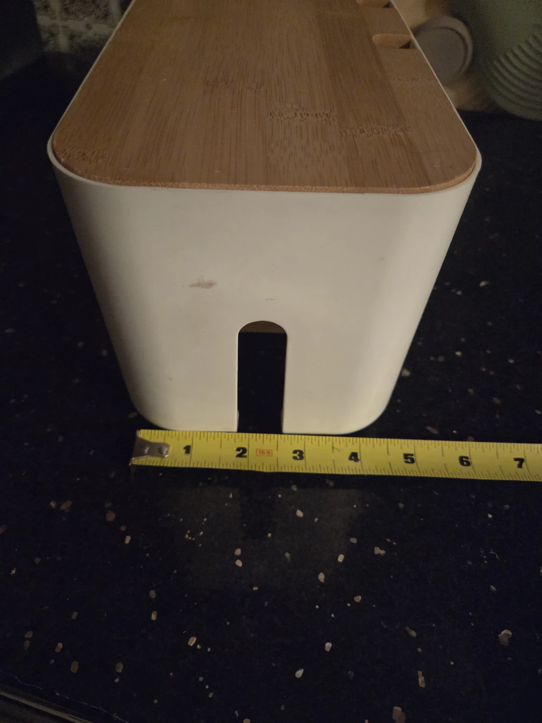 White and Bamboo Cord Organizer Box - photo 5