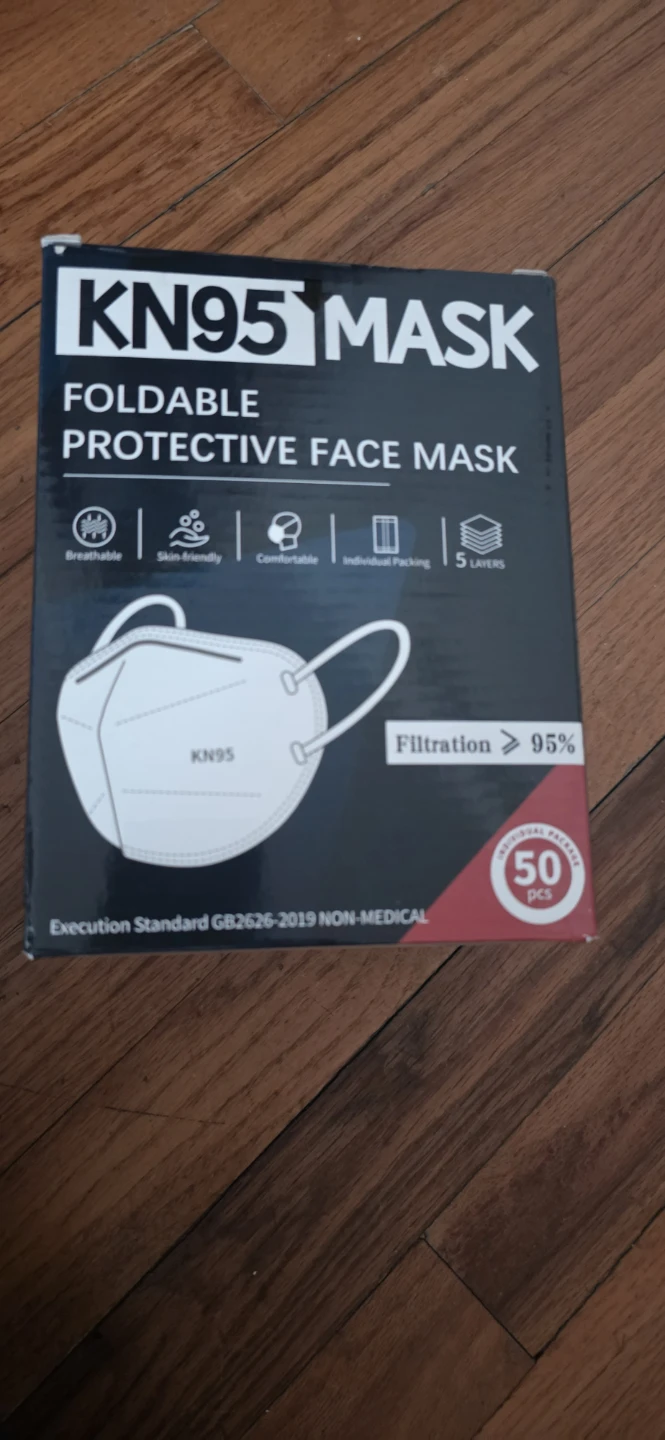 FENFEN KN95 Foldable Protective Face Masks - 50 Count