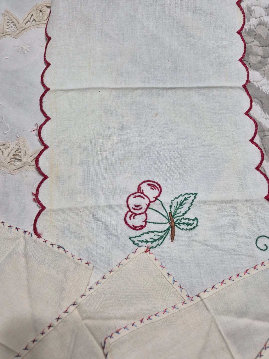 Mix Misc Lot of 21 Vintage Handmade Crosstitch Needlpoint Etc. - photo 3