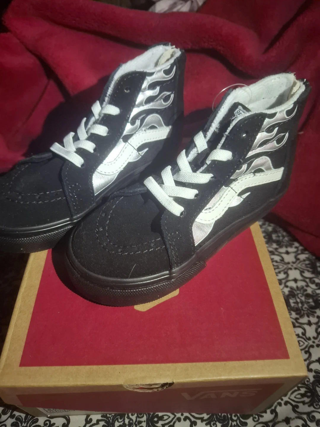 Vans SK8-Hi Zip Flame Toddler Shoes Size 8.0 - photo 3