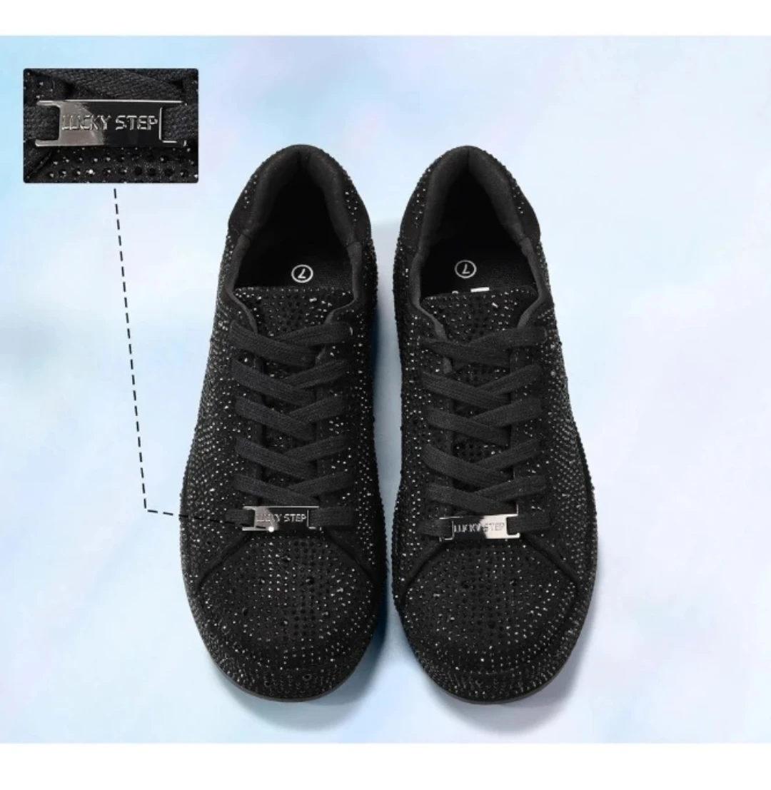 Lucky Step Black Rhinestone Embellished Sneakers - photo 3