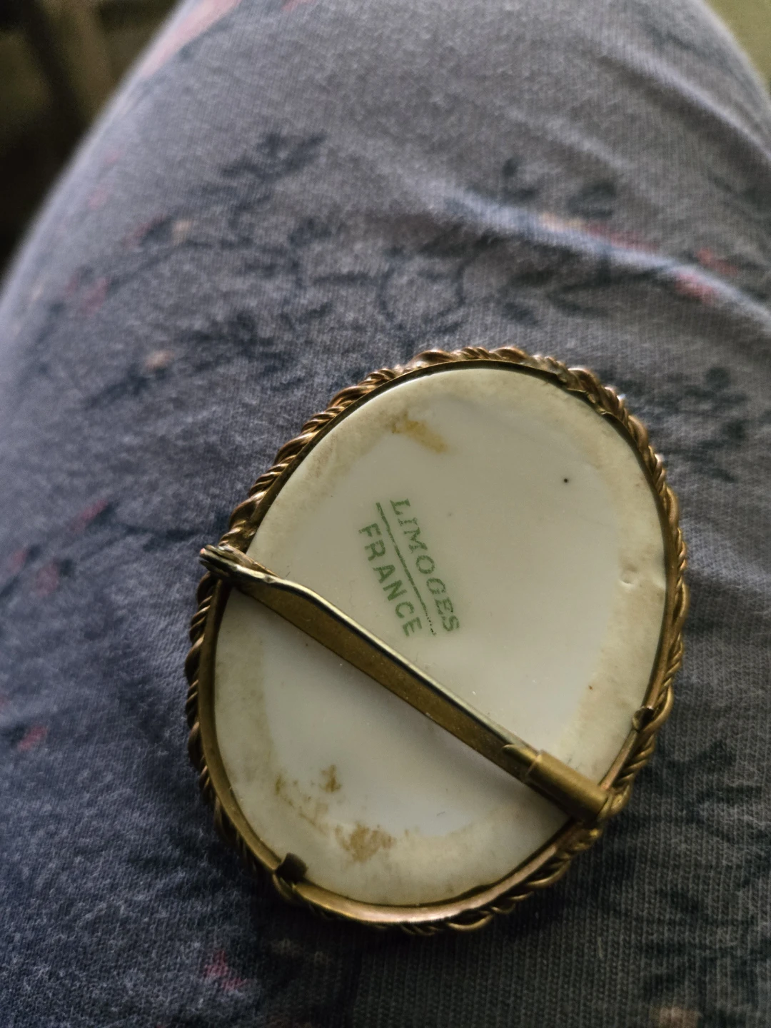 Limoges France Floral Brooch - photo 2
