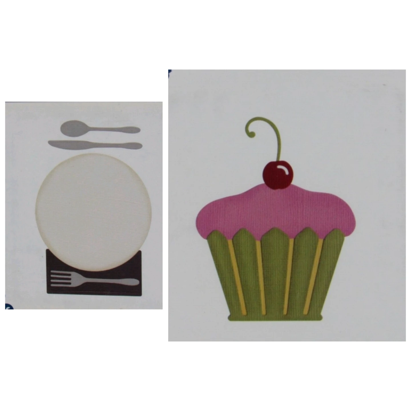Quickutz Lot Of 3- 4x4 Dies Place Setting/Cupcake...Dies ONLY